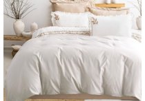 Постельное белье Washed Cotton Saheser - Nova Bej с вышивкой (Турция), евро
